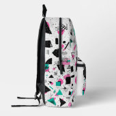 Retro Memphis Geometric Pattern Bedrukte Rugzak (Links)
