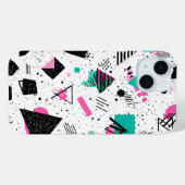Retro Memphis Geometric Pattern Case-Mate iPhone Case (Achterkant (horizontaal))