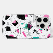 Retro Memphis Geometric Pattern Case-Mate iPhone Case (Achterkant (horizontaal))