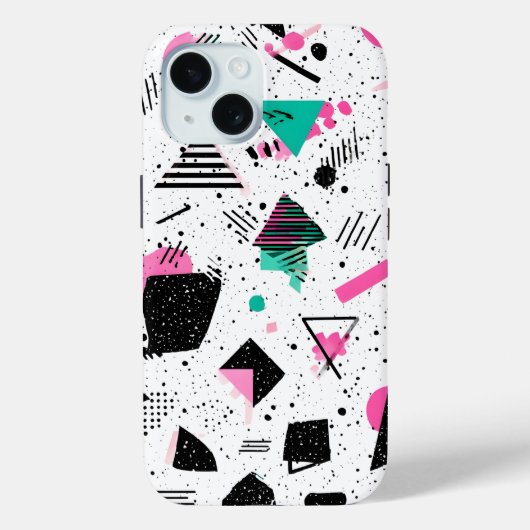 Retro Memphis Geometric Pattern Case-Mate iPhone Case (Achterkant)