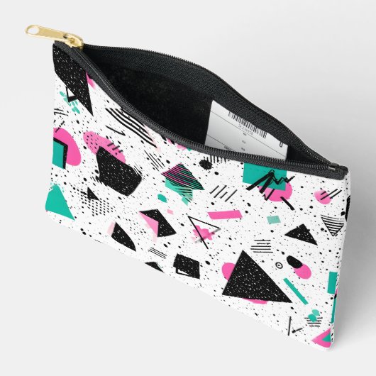 Retro Memphis Geometric Pattern Etui (Open)
