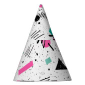 Retro Memphis Geometric Pattern Feesthoedjes (Rechts)