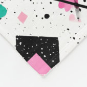 Retro Memphis Geometric Pattern Fleece Deken (Hoek)