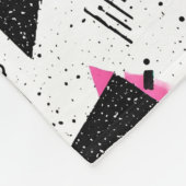 Retro Memphis Geometric Pattern Fleece Deken (Hoek)