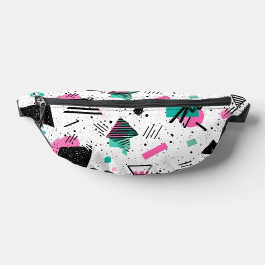 Retro Memphis Geometric Pattern Heuptasje (Liggend)