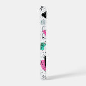 Retro Memphis Geometric Pattern iPhone 15 Case (Linkerkant)
