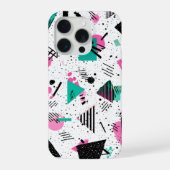 Retro Memphis Geometric Pattern iPhone Hoesje (Achterkant)