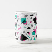Retro Memphis Geometric Pattern Koffiemok (Center)