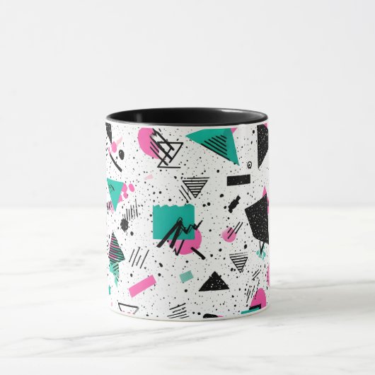 Retro Memphis Geometric Pattern Mok (Midden)