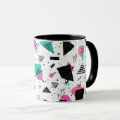 Retro Memphis Geometric Pattern Mok (Voorkant rechts)
