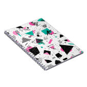 Retro Memphis Geometric Pattern Notitieboek (Rechterzijde)