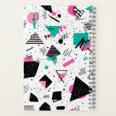 Retro Memphis Geometric Pattern Notitieboek (Achterkant)