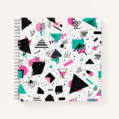 Retro Memphis Geometric Pattern Notitieboek (Voorkant)
