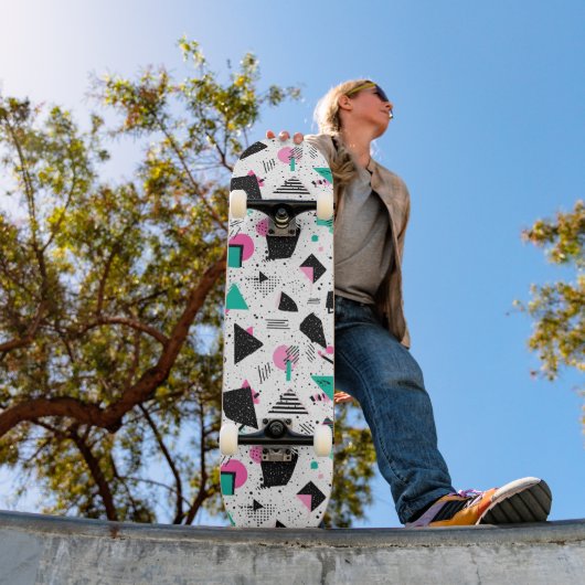 Retro Memphis Geometric Pattern Persoonlijk Skateboard (Buiten 1)