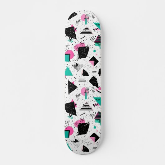 Retro Memphis Geometric Pattern Persoonlijk Skateboard (Voorkant)