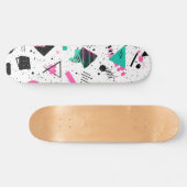 Retro Memphis Geometric Pattern Persoonlijk Skateboard (Horizontaal)