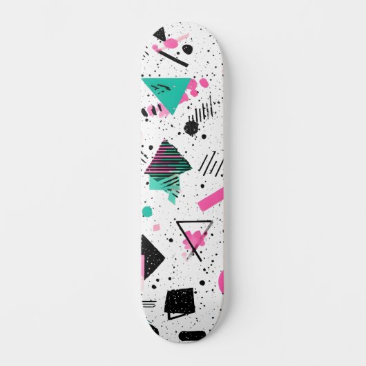 Retro Memphis Geometric Pattern Persoonlijk Skateboard (Voorkant)