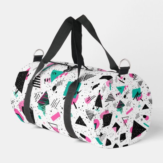 Retro Memphis Geometric Pattern Plunjezak (Linkerhoek)