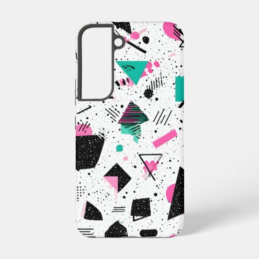 Retro Memphis Geometric Pattern Samsung Galaxy Hoesje (Achterkant)