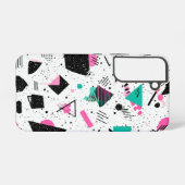 Retro Memphis Geometric Pattern Samsung Galaxy Hoesje (Achterkant horizontaal)