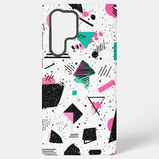 Retro Memphis Geometric Pattern Samsung Galaxy Hoesje (Achterkant)