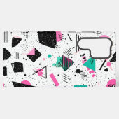 Retro Memphis Geometric Pattern Samsung Galaxy Hoesje (Achterkant horizontaal)