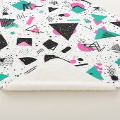 Retro Memphis Geometric Pattern Sherpa Deken (3/4)