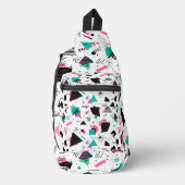 Retro Memphis Geometric Pattern Sling Bag (Voorkant)