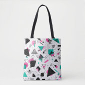 Retro Memphis Geometric Pattern Tote Bag (Voorkant)