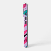 Retro Memphis Geometrische Bliksemschicht iPhone 16 Hoesje (Linkerkant)