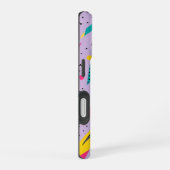 Retro Memphis Geometrische Bliksemschicht iPhone 16 Hoesje (Rechterkant)