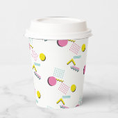 Retro Memphis Pattern 90s Theme Party Papieren Bekers (Links)