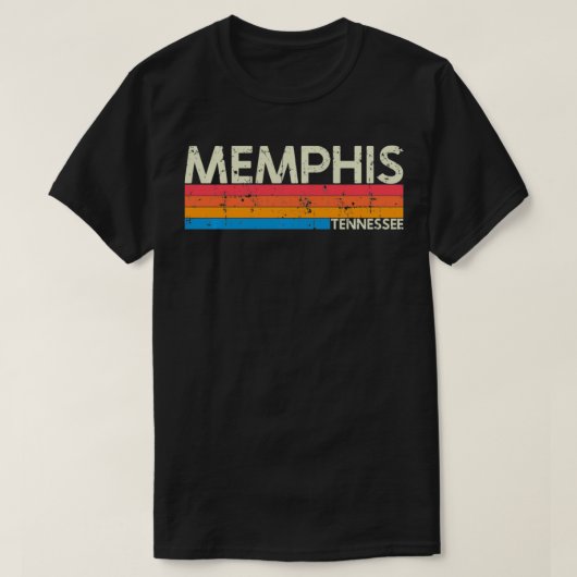  Retro Memphis Tennessee Onderdruk T-shirt (Design voorkant)