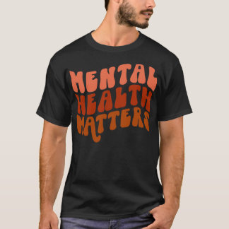 Retro Mental Health Awareness Matets for Wom T-shirt