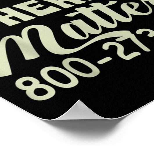 Retro Mental Health S 800-273-8255 Awareness Poster (Hoek)