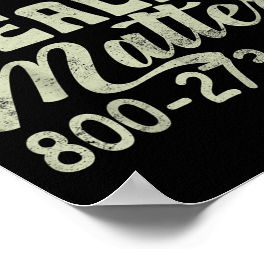 Retro Mental Health S 800-273-8255 Awareness  Poster (Hoek)