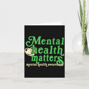Retro mentale gezondheidsdag elke dag inspirerend kaart