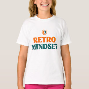 Retro Mentaliteit Vredesteken Vintage Jaren 70 Est T-shirt