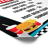 Retro menuposter diner jaren 50 poster (Hoek)