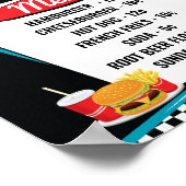 Retro menuposter diner jaren 50 poster (Hoek)