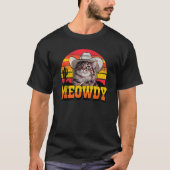 Retro Meowdy Cowboy Cat Western Texas Cats Kitten  T-shirt (Voorkant)