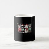 Retro Meowy Christmas Cute Cats With Santa Claus H Koffiemok (Center)