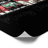 Retro Meowy Christmas Cute Cats With Santa Claus H Poster (Hoek)