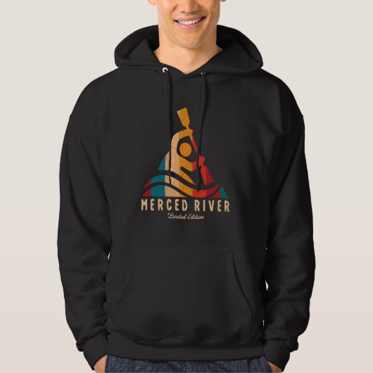 Retro Merced River Kayaking Hoodie (Voorkant)