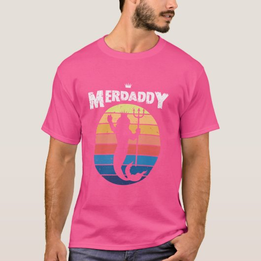Retro Merdaddy Graphic - Merman Design T-shirt (Voorkant)