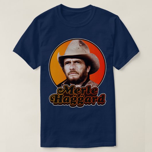 Retro Merle Haggard Design T-shirt (Design voorkant)