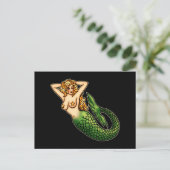 Retro Mermaid Briefkaart (Staand voorkant)