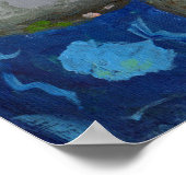 Retro Mermaid Grotto Folk Art Poster (Hoek)