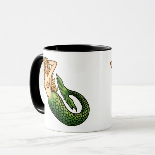 Retro Mermaid Mok (Voorkant links)