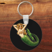 Retro Mermaid Sleutelhanger (Voorkant)